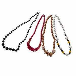 Vintage Retro 80s Lot of Beaded Necklaces